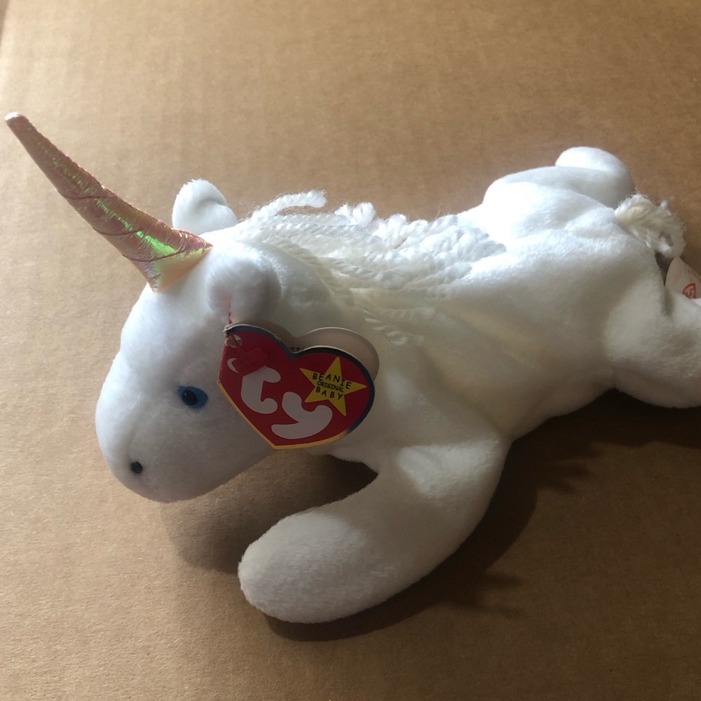 Ty Beanie Baby Mystic the unicorn 04007 original plush bean bag stuffed toy